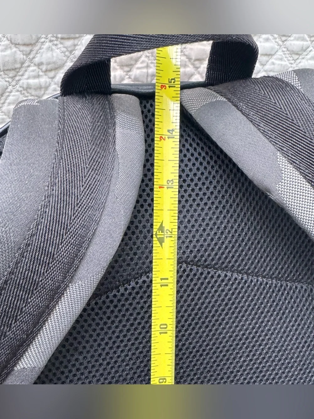 Coach men's Academy canvas backpack with black and grey camo